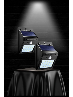 Güneş Enerjili Sensörlü Duvar Lambası Bahçe Lamba Suya Dayanıklı Bahçe Aydınlatma