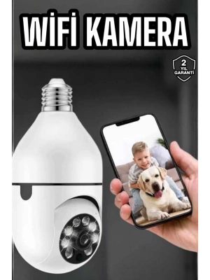 Güvenlik Kamerası Wifi Kamera Duylu Ev Kamerası Wifi Bağlantılı Dönebilen