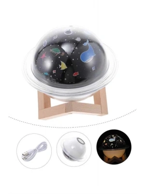 Hava Nemlendirici Led Işıklı Gece Lambası Yıldız Görünümlü Renk Değiştiren