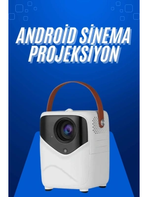 HD Ayaklı Portatif Projeksiyon Cihazı Android İşlemcili Sinema Projektörü