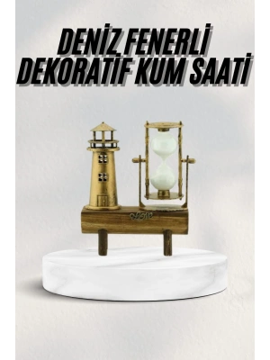 Hediyelik Kum Saati Retro Dekoratif Deniz Feneri Kum Saati