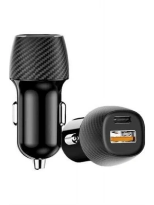 Hızlı Oto Şarj Cihazı 38W Çift Girişli HIzlı Şarj Oto Çakmaklık Type-C