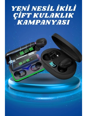 İkili Bluetooth Kulaklık Dijital Göstergeli Uzun Pil Ömrü Yüksek Ses Kaliteli