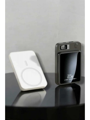 iOS Uyumlu 22.5W Hızlı Şarj Magsafe Powerbank Dijital Göstergeli 10.000 mAh