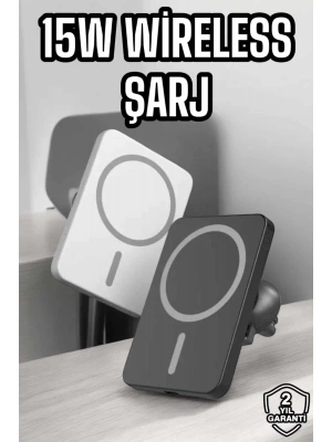 İOS Uyumlu Manyetik Tasarım Magsafe İphone 12/13/14/15 araç şarjı