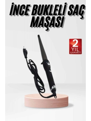 Isı Ayarlı 19MM Saç Maşası Belirgin Bukleler İnce Maşa Seramik Kaplama