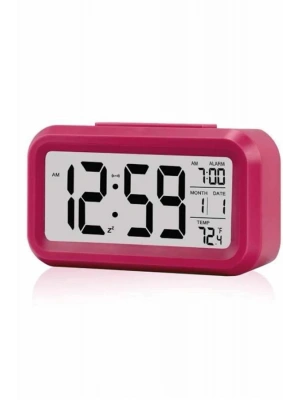 Işıklı Dereceli Masa Ofis Saati Alarmlı Termometre Takvim Çalar Saat