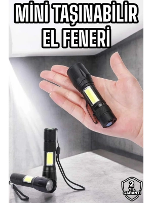 Işıldak El Feneri Kamp Lambası Mini Taşınabilir Acil Durum Lambası Fener Led Işık