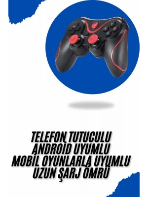 Joystik Gamepad Bluetooth Telefon Tutucu Oyun Kolu Telefon Android Uyumlu