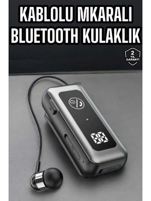 Kablolu Bluetooth Kulaklık Kulak İçi Stereo Mikrofonlu Dijital Göstergeli
