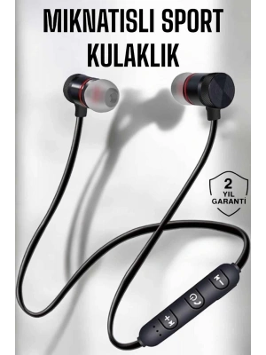Kablolu Mıknatıslı Sport Kulaklık Bluetooth Bağlantılı