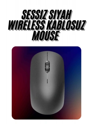 Kablosuz Bağlantı Yüksek Hassasiyetli Kablosuz Wireless Siyah Mouse