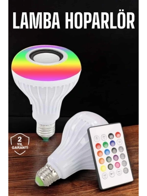 Kablosuz Bluetooth Hoparlör Led Lamba