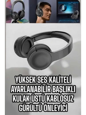 Kablosuz Bluetooth Kulaklık ANC/ENC Destekli Kulak Üstü Yüksek Ses Kaliteli