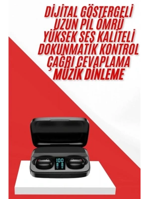 Kablosuz Bluetooth Kulaklık Android ve İOS Uyumlu Led Göstergeli Powerbankli