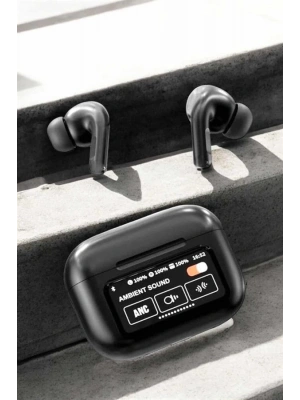 Kablosuz Bluetooth Kulaklık Ekranlı Uzun Şarj Süreli ANC Destekli