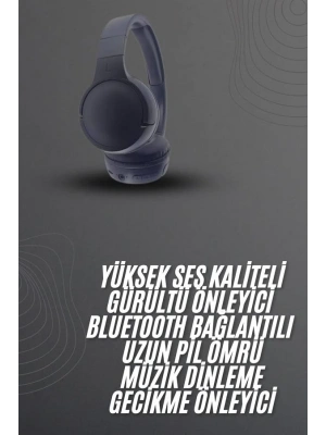Kablosuz Bluetooth Kulaklık Kulak Üstü Ayarlanabilir Uzun Ömürlü