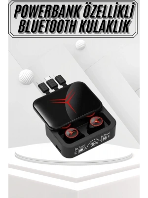 Kablosuz Bluetooth Kulaklık Powerbank Özellikli Göstergeli Hd Mikrofon