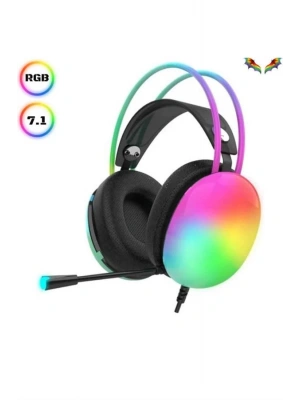 Kablosuz Bluetooth Kulaklık RGB Işıklı Kulak Üstü 5.3 Bluetooth Bağlantılı