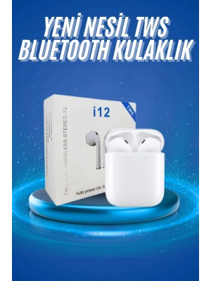 Kablosuz Bluetooth Kulaklık Yeni Nesil Android ve İOS Uyumlu Kulaklık Beyaz