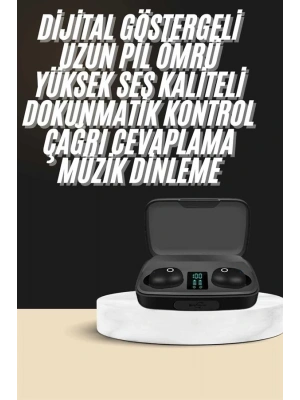 Kablosuz Dijital Göstergeli Çağrı Cevaplayabilen TWS 5.0 Bluetooth Kulaklık