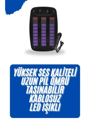 Kablosuz Hoparlör İOS ve Android Uyumlu Şarjlı SD Kart Girişli Bluetooth Hoparlör