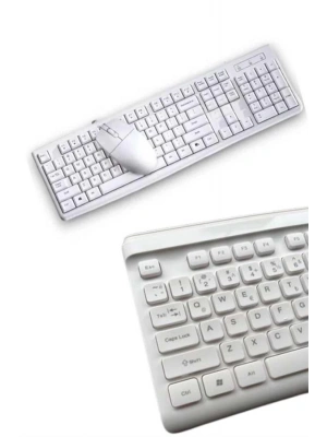 Kablosuz Klavye Mouse Seti Beyaz Q Klavye Tüm Cihazlara Uyumlu