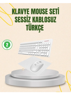 Kablosuz Klavye ve Mouse Seti - Ergonomik Tasarım, Sessiz Kullanım, Geniş Uyumluluk