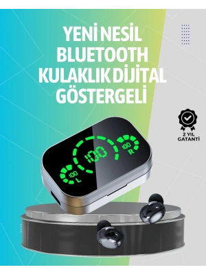 Kablosuz Kulak İçi Bluetooth Kulaklık – Dokunmatik Kontrol ve LED Şarj Ekranı