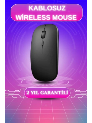 Kablosuz Mouse Fare Şarjlı Bluetooth Wireless Çift Modlu Sessiz