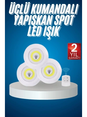 Kablosuz Pilli Işıldak  Masa Lambası Mutfak Tezgah Altı Banyo Dolabı Dolap İçi