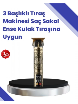 Kablosuz Saç Sakal Düzeltici – Çoklu Başlık ve Taraklı