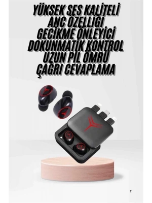 Kablosuz Şarj Göstergeli Powerbank Özellikli Bluetooth Kulaklık Çağrı Cevaplayabilen