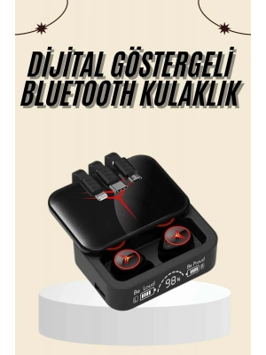Kablosuz Şarj Göstergeli Powerbank Özellikli Bluetooth Kulaklık Çağrı Cevaplayabilen
