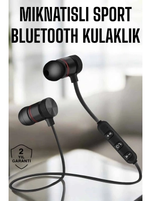 Kablosuz Sport Mıknatıslı Mikrofonlu Kulak İçi Kulaklık
