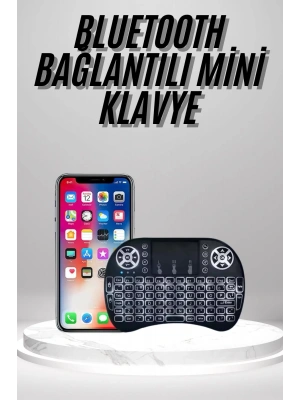 Kablosuz Türkçe Q Klavye RGB Işıklı Televizyon Ps3 Dokunmatik Mouse