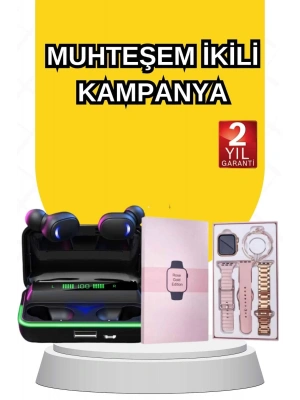 Kadınlara Özel Bileklik Hediyeli Akıllı Saat ve Dijital Göstergeli ANC Özellikli Bluetooth Kulaklık