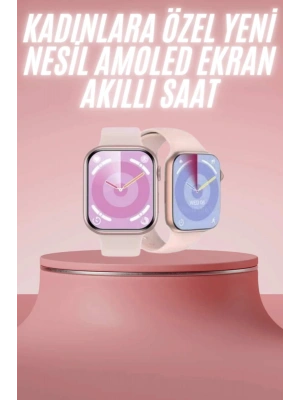Kadınlara Özel Yeni Nesil Pembe Amoled Ekran Ultra Akıllı Saat 49MM