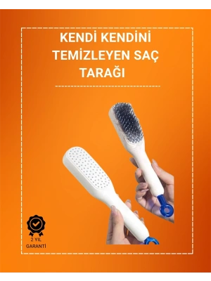 Kafa Derisi Masajlı Saç Tarağı – Kendini Temizleyen, Anti-Statik