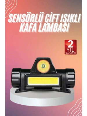 Kafa Lambası Çalışma Işığı Kafa Feneri Şarjlı Mıknatıslı Fenerli