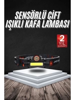 Kafa Lambası Çalışma Işığı Süper Parlak Mıknatıslı Lityum Lion Pilli