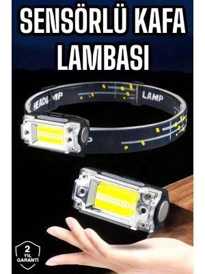 Kafa Lambası El Fenerli Kamp Lambası USB Şarjlı Esnek Lamba