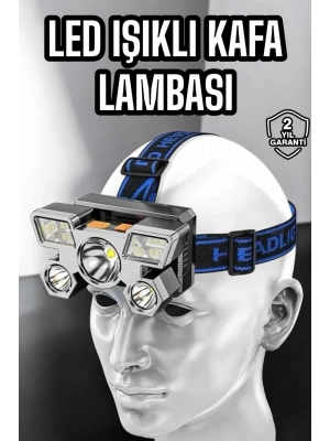 Kafa Lambası Hafif ve Esnek Çift Anahtarlı Far Led Işık