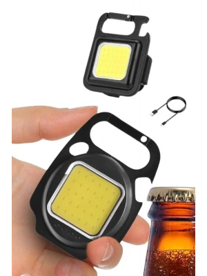 Kamp Çadır Lambası Şarjlı El Feneri Işıldak Anahtarlık Mini Mıknatıslı