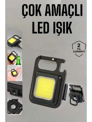 Kamp Işığı Çok Fonksiyonlu Taşınabilir Anahtarlık Kapak Açma Manyetik Özelliği