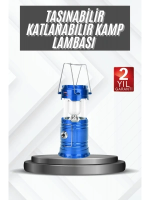 Kamp Lambası Güneş Enerjili Led Lamba Işıldak Şarjlı Powerbank Özellikli