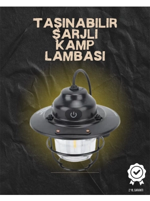 Kamp ve Bahçe İçin Retro LED Fener – Sıcak Işık, Uzun Ömürlü Batarya
