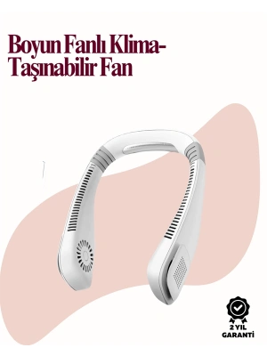 Kanatsız Boyun Tipi Fan | Giyilebilir Serinletici, Düşük Sesli, Hafif ABS Gövde, USB Şarj Edilebilir