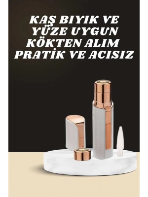 KAŞ BIYIK VE YÜZ EPİLASYON ALETİ VE TİTREŞİMLİ YÜZ TEMİZLEME MASAJ ALETİ İKİLİ SET
