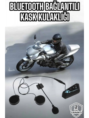 Kask Kulaklığı Motosiklet Intercom Interkom Dinleme Konuşma Özellikli Su Geçirmez